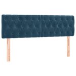 vidaXL Têtes de lit 2 Pièces Bleu foncé 72x7x78/88 cm Velours