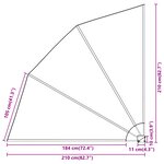 vidaXL Écran de confidentialité pour balcon Vert foncé 210 x 210 cm