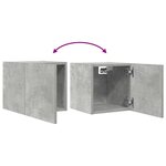 vidaXL Meubles TV muraux 2 Pièces Gris béton 30 5x30x30 cm