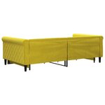 vidaXL Lit de jour avec gigogne et tiroirs jaune 100x200 cm velours