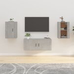 vidaXL Meubles TV muraux 2 Pièces Gris béton 40x34 5x60 cm