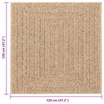 vidaXL Tapis ZIZUR beige 200x290 cm aspect de jute intérieur extérieur