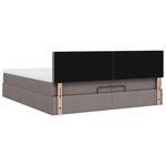 VidaXL Cadre de lit ottoman avec matelas taupe 200x200cm tissu