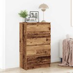 vidaXL Buffet vieux bois 60x35x98 5 cm bois d'ingénierie