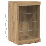 Buffet vidaXL avec lumières LED chêne artisanal 41x37x67 cm