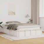vidaXL Cadre de lit avec stockage Blanc 120 x 190 cm bois