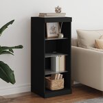 vidaXL Buffet avec lumières LED noir 41x37x100 cm