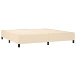 vidaXL Sommier à lattes de lit avec matelas Crème 200x200 cm Tissu