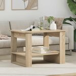 vidaXL Table basse Chêne Sonoma 72 x 50 x 50 cm Bois d'ingénierie