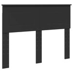 vidaXL Cadre de lit Noir 135 x 190 cm Bois d'ingénierie