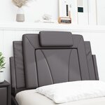 vidaXL Coussin de tête de lit gris 90 cm similicuir