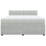vidaXL Sommier à lattes de lit et matelas Gris clair 180x200cm Velours
