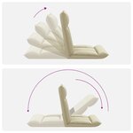 vidaXL Fauteuil de sol ajustable Crème Simili cuir