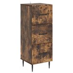 vidaXL Armoire à tiroirs Chêne fumé 33 x 34 5 x 89 5 cm
