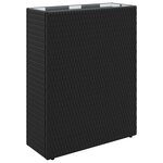 vidaXL Grand Pot Noir 55 x 22 x 70 cm polyrotin