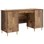 vidaXL Bureau Bois ancien Bois d'ingénierie 142 5 x 50 x 75 cm