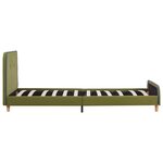vidaXL Cadre de lit Vert Tissu 90 x 200 cm
