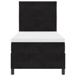 Lit Box Spring vidaXL avec Matelas Noir 90x200 cm Velours
