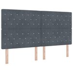 Lit à ressorts vidaXL avec matelas gris foncé 180x200 cm en velours