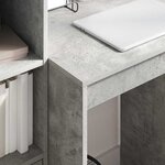 vidaXL Bureau avec tiroir 2 Pièces Gris béton