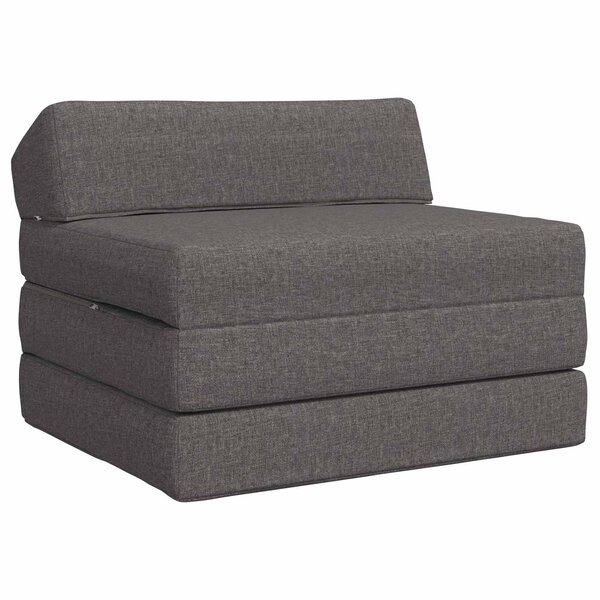 vidaXL Canapé-lit pliable Gris clair 200 x 70 x 10 cm Tissu