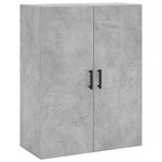 vidaXL Armoires murales 2 Pièces gris béton 69 5x34x90 cm