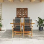 vidaXL Ensemble de salle à manger pour jardin 5 Pièces Noir