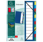 Trieur Harmonika  PP  12 compartiments  bleu EXACOMPTA