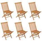 vidaXL Ensemble à manger de jardin 7 Pièces Bois de teck massif