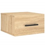 vidaXL Table de chevet murale chêne sonoma 35x35x20 cm