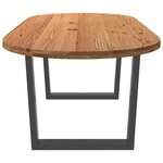 vidaXL Table à manger 220x100x74 cm bois de chêne massif ovale