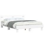 vidaXL Cadre de lit sans matelas blanc 140x200 cm