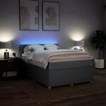vidaXL Sommier à lattes de lit avec matelas Gris foncé 140x190cm Tissu