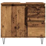 vidaXL Armoire de lavabo de salle de bain vieux bois 65x33x60 cm
