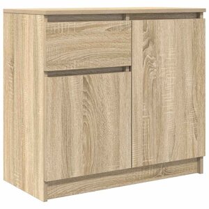 vidaXL Buffet avec tiroir chêne sonoma 71x35x65 cm bois d'ingénierie