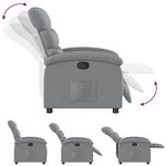 vidaXL Fauteuil inclinable gris clair tissu