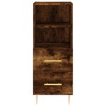 vidaXL Buffet Chêne fumé 34 5x34x90 cm Bois d'ingénierie