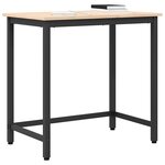 vidaXL table Naturel 80 x 50 x 77 cm Bois d'ingénierie et acier