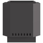 vidaXL Foyer sans fumée Noir 48 x 48 x 51 cm Acier