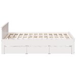 vidaXL Cadre de lit sans matelas avec tête de lit 200x200 cm bois pin
