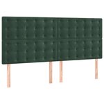 vidaXL Cadre de lit avec tête de lit Vert foncé 140x200 cm Velours