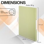 ACROPAQ - 12 x Classeur Souple A4 - 2 Anneaux 16mm  Jusqu'à 100 feuilles  Dos de 2 5 cm  Eau  Collection de Couleurs 'Nature'