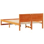 vidaXL Cadre de lit Marron cireux Bois massif 120 x 190 cm Cadre de lit