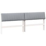 vidaXL Tête de lit capitonnée Gris clair 200 cm Pin massif