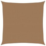 vidaXL Voile d'ombrage 160 g/m² Taupe 5x5 m PEHD