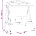 vidaXL Balancelle de jardin avec auvent vert 198 cm tissu et acier