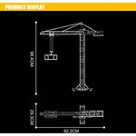 Mould King 17004 - Ensemble de construction télécommandé de grue à tour