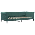 vidaXL Lit de jour avec gigogne sans matelas vert foncé 90x200 cm