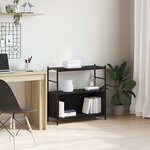 Bibliothèque vidaXL Chêne Noir 80x30x78 5 cm Bois Égalisé