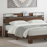 vidaXL Tête de lit de rangement Chêne marron 180 cm Bois d'ingénierie